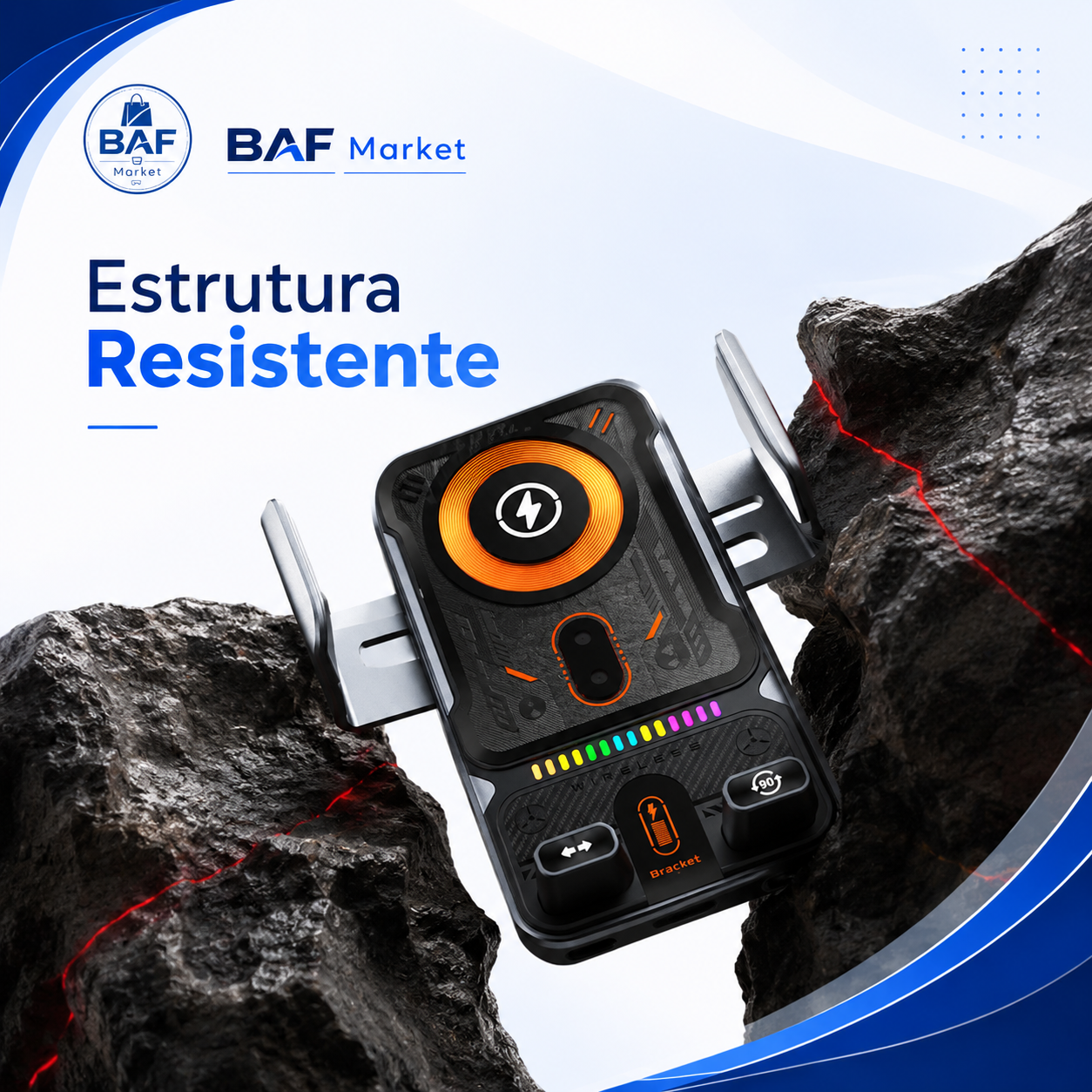 🔥Promoção do último dia 49%🔥Smart 2-In-1 Auto-Giratório Suporte para Telefone de Carro & Carregador Sem Fio