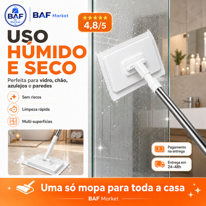 🔥 Último dia: 70% de desconto 🔥 Mopa multifuncional com 4 panos reutilizáveis