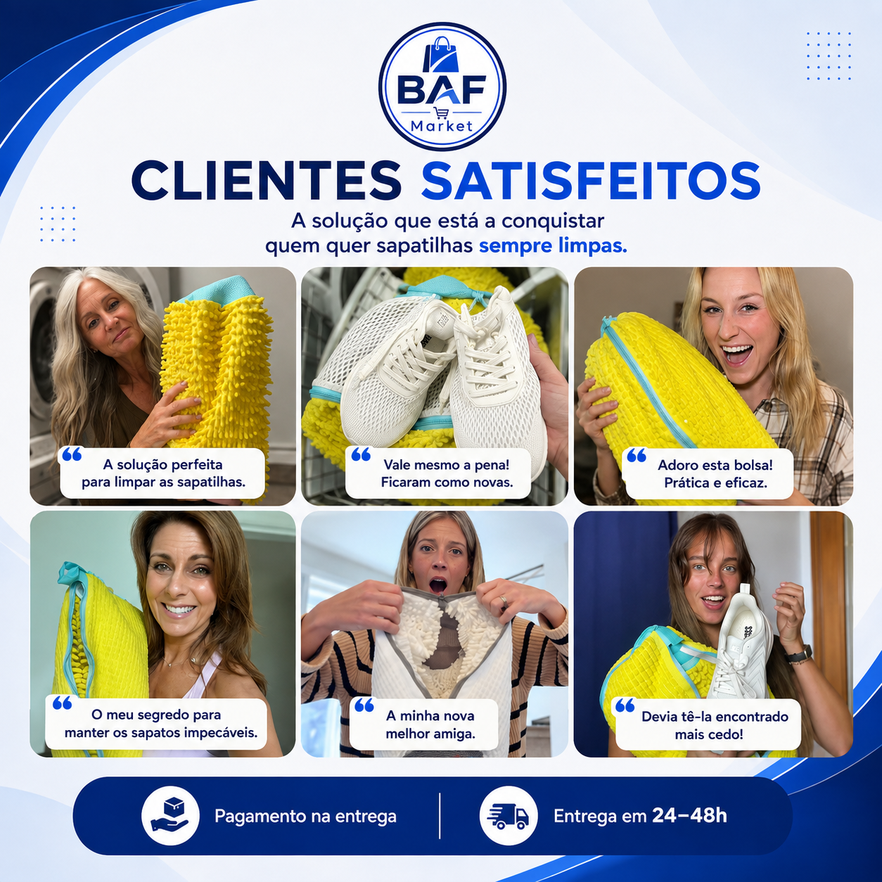 Bolsa de Lavagem para Calçado — Limpeza Profunda sem Esfregar