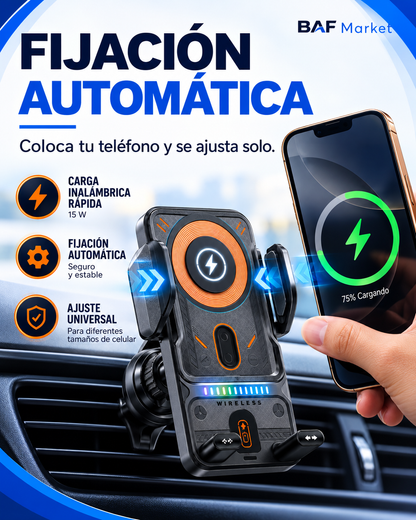 🔥 Oferta especial 🔥 Smart 2-en-1 Auto-Giratorio Soporte para Teléfono Móvil & Cargador Inalámbrico ¡Disfrute de un 10% de descuento en la 2a unidad!